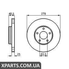 Гальмівний диск BOSCH 0986479173