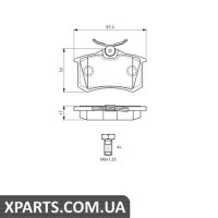 Гальмівні дискові колодки, к-кт. BOSCH 0986424751