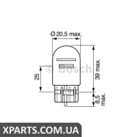 Автомобільна лампа W21/5W 12V BOSCH 1987302252