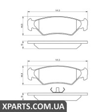 Гальмівні дискові колодки, к-кт. BOSCH 0986492020