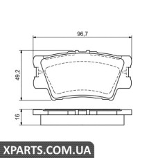 Гальмівні дискові колодки, к-кт. BOSCH 0986494154