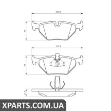 Гальмівні дискові колодки, к-кт. BOSCH 0986494009