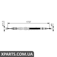 Трос, стоянкова гальмівна система BOSCH 1987482008