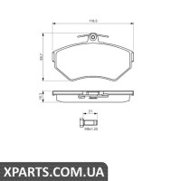 Гальмівні дискові колодки, к-кт. BOSCH 0986494010