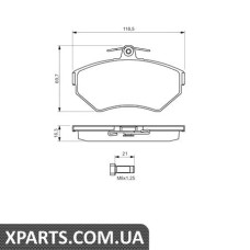 Гальмівні дискові колодки, к-кт. BOSCH 0986494010