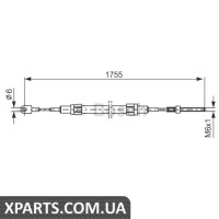 Трос, стоянкова гальмівна система BOSCH 1987477071