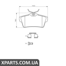 Гальмівні дискові колодки, к-кт. BOSCH 0986494192