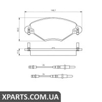 Гальмівні дискові колодки, к-кт. BOSCH 0986424582