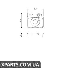 Тормозные колодки дисковые, к-кт. BOSCH 0986490260