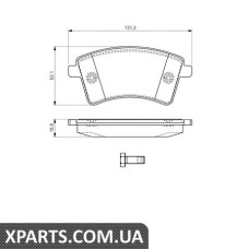 Гальмівні дискові колодки, к-кт. BOSCH 0986494332