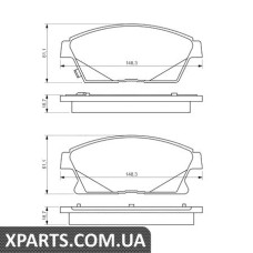 Гальмівні дискові колодки, к-кт. BOSCH 0986494434