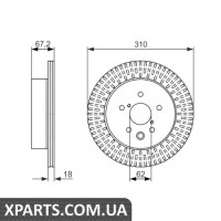 Гальмівний диск BOSCH 0986479615