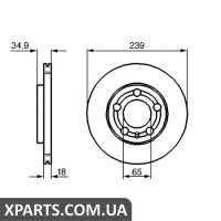 Гальмівний диск BOSCH 0986479036