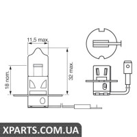 Автомобільна лампа H3 standart 12V WV BOSCH 1987302031