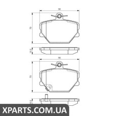 Гальмівні дискові колодки, к-кт. BOSCH 0986424471