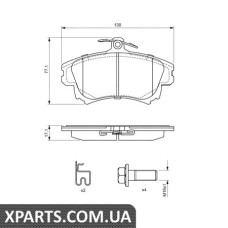 Тормозные колодки дисковые, к-кт. BOSCH 0986424541