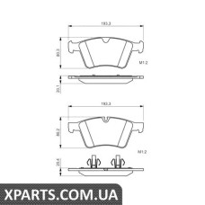 Тормозные колодки дисковые, к-кт. BOSCH 0986494427