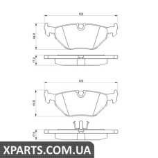 Тормозные колодки дисковые, к-кт.  BOSCH 0986469960