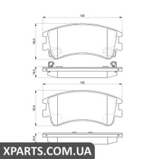 Гальмівні дискові колодки, к-кт. BOSCH 0986494079