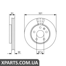 Тормозной диск BOSCH 0986479C16