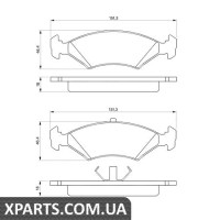 Гальмівні дискові колодки, к-кт. BOSCH 0986466402