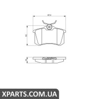 Гальмівні дискові колодки, к-кт. BOSCH 0986494387
