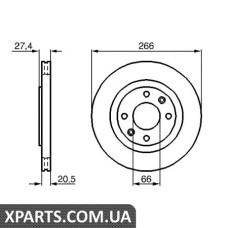 Гальмівний диск BOSCH 0986479B27