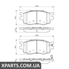 Гальмівні дискові колодки, к-кт. BOSCH 0986494139