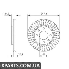 Гальмівний диск BOSCH 0986479861