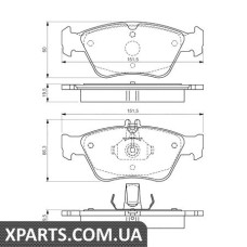 Гальмівні дискові колодки, к-кт. BOSCH 0986494002