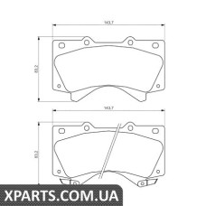 Гальмівні дискові колодки, к-кт. BOSCH 0986494449