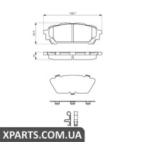 Гальмівні дискові колодки, к-кт. BOSCH 0986494232