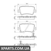 Гальмівні дискові колодки, к-кт. BOSCH 0986494249