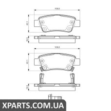Гальмівні дискові колодки, к-кт. BOSCH 0986494329