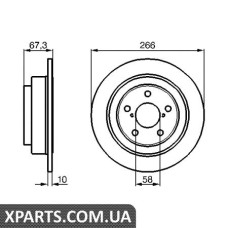 Гальмівний диск BOSCH 0986478799