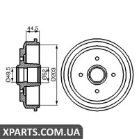Гальмівний барабан BOSCH 0986477149