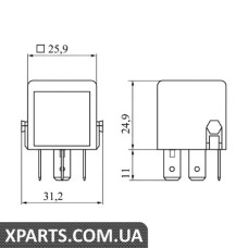 Реле, рабочий ток; Реле BOSCH 0986332040