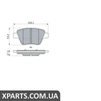 Гальмівні дискові колодки, к-кт. BOSCH 0986494416