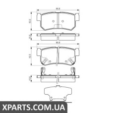 Гальмівні дискові колодки, к-кт. BOSCH 0986494237