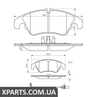 Гальмівні дискові колодки, к-кт. BOSCH 0986494259