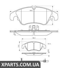 Тормозные колодки дисковые, к-кт. BOSCH 0986494259