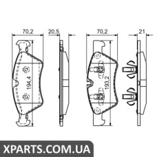 Гальмівні дискові колодки, к-кт. BOSCH 0986494165