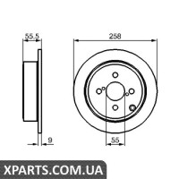 Гальмівний диск BOSCH 0986479086