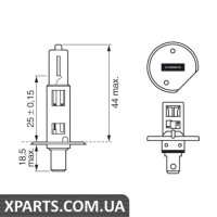 Автомобільна лампа H1 Plus 50 12V WV BOSCH 1987302019
