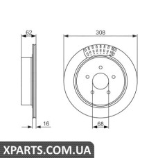 Гальмівний диск BOSCH 0986479606