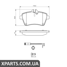Гальмівні дискові колодки, к-кт. BOSCH 0986494087