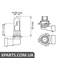 Автомобильная лампа HB4 standart 12V WV BOSCH 1987302153