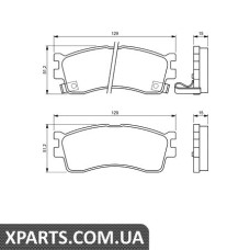 Гальмівні дискові колодки, к-кт. BOSCH 0986494144