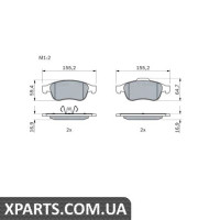Гальмівні дискові колодки, к-кт. BOSCH 0986494441