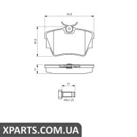 Гальмівні дискові колодки, к-кт. BOSCH 0986494040